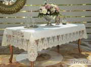 مفرش طاولة 160*250سم بتصميم Veronica من Daimon Home - كريمي product image