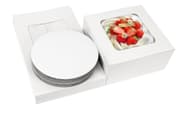 علب كيك مربعة مع شباك ابيض متعدد الاحجام - RZ product image