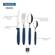 طقم أدوات مائدة 24 قطعة من Tramontina Ipanema - أزرق product image