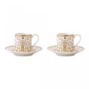 طقم فناجين قهوة 4 قطع 80 مل بعلبة من Pozzi Milano Golden - ابيض وذهبي product image