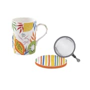 طقم كوب بمصفاة وغطاء 350 مل بعلبة من Easy Life Tutti Frutti - ألوان متعددة product image