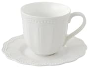 طقم فنجان قهوة وصحن 110 مل من Easy Life Elite - أبيض product image