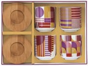 طقم فناجين قهوة 8 قطع 110 مل بعلبة من Easy Life Geometric Art - ألوان متعددة product image