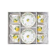طقم فناجين قهوة 12 قطعة 100 مل بعلبة من Easy Life Fleurs et Citrons - ألوان متعددة product image