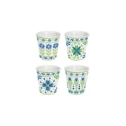 طقم فناجين قهوة 4 قطع بعلبة من Easy Life Flowers Garden - أزرق وأخضر product image