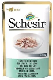 SCHESIR كيس طعام للقطط تونة دوراد 20X85G في جلي بشرائح حقيقية product image