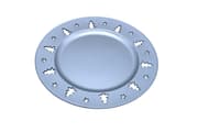 طبق ديكور سفلي بلاستيك 33 سم من Decorazioni Natalizie - فضي product image