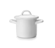 طنجرة بغطاء 10 سم من Ibili Blanca - أبيض وأزرق product image