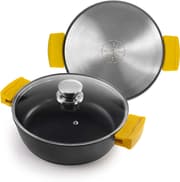 طنجرة منخفضة الارتفاع بغطاء 40 سم من Ibili Evolution - أسود product image