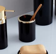 حامل فراشي أسنان من Primanova Lenox - أسود وذهبي product image