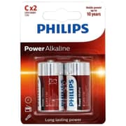 بطاريات فليبس القلوية بحجم C (عبوة 2) - 1.5 فولت، أداء ممتاز، تدوم حتى 5 سنوات product image