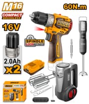 عرض خاص طقم دريل شحن 16 فولت 3 قطع من انكو INGCO product image