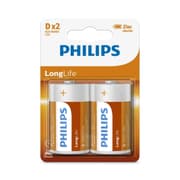 بطاريات فيليبس زنك D (عبوة 2) بجودة عالية وإطالة عمر الاستخدام ثلاث سنوات product image
