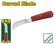 سكين تعرية الكابلات برأس منحني ومقبض خشبي – 198 مم من JADEVER product image