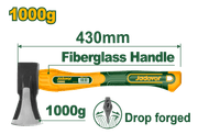 فأس JADEVER المطروقة JDHM6321 بوزن 1000 جرام ومقبض ألياف زجاجية مريح product image