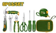 مجموعة أدوات يدوية من Jadever مكونة من 8 قطع مع مقص وبراغي ومزيد product image