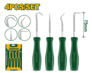 JADEVER 4PCs Pick and Hook Set – Carbon Steel, 75mm, with PP Handles (JDSS2604) product image