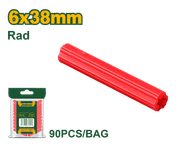 راقصات الجدران البلاستيكية JADEVER 6×38 مم حمراء 90 قطعة لمشاريع البناء product image