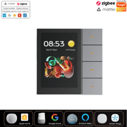 Tuya ZigBee Smart Scene Switch 3.5 - بوصة - تحكم متعدد الوظائف باللمس، ستارة/تحكم في الإضاءة، مفتاح المنزل الذكي F3Pro product image
