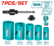طقم هولسو للمعدن 7 قطع - مع محور ومحول من توتال TOTAL product image