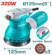 آلة صنفرة دوارة TOTAL 320 واط 125مم تحكم سرعة متغير وأوراق إضافية product image