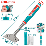 كاشط معدني TOTAL TGS3088 بقبضه ألمنيوم 340 مم و6 شفرات SK5 عالية الكربون product image