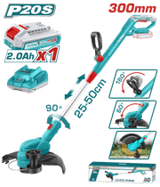 ماكنة قص حواف العشب شحن 20 فولت ببطارية 2 أمبير وسرعة 8200 دورة في الدقيقة product image