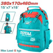 شنطة عدة ظهر فارغة Total THBP0202 بسعة 8 كغ وأبعاد 38*17*46 سم متميزة بجيوب إضافية وإطار صلب product image