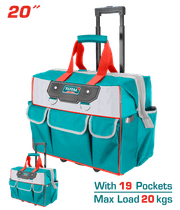 شنطة عدة مع عجل توتال 20 انش سعة 20 كجم بتصميم منظم وسهل التنقل من Total product image