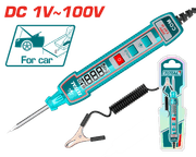 جهاز فحص رقمي لكهرباء السيارات مع إضاءة خلفية ومصباح يدوي DC من 1-100فولت من توتال product image