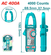 مقياس تيار متردد رقمي TOTAL 400A - TRMS 4000 عد قياس دقيق وآمن product image