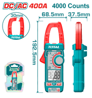 TOTAL Digital DC/AC Clamp Meter 400A – TRMS 4000 Counts, NCV, Auto Power Off (TMT762002) product image