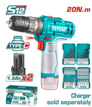 دريل شحن 12V من توتال مع طقم اكسسوارات من توتال TOTAL product image