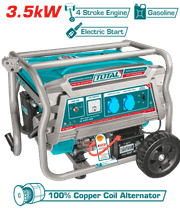 TOTAL Gasoline Generator 3.5kW – Recoil + Electric Start (TP135006E) product image