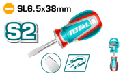 مفك براغي صغير ( طبزة) عادي SL6.5 × 38 مم من توتال TOTAL product image