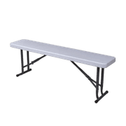 مقعد أبيض طويل قابل للطي 122سم بلاستيك ثقيل مع إطار معدني قوي product image