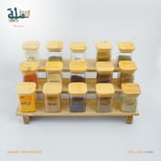 طقم بهارات مربع بـ 18 مرتبان زجاجي من نيرمين product image