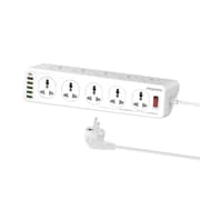 وصلة كهرباء 10 مخارج AC مع 4 منافذ USB وشحن 20W وكابل 5 متر من PROMATE product image
