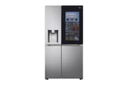 ثلاجة LG InstaView™ سعة 674 لتر، موزع ثلج وماء، لون فضي product image
