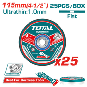 طقم طارةات قص فيبر المنيوم وحديد 25قطعة من توتال TOTAL product image