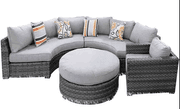 مقاعد الحديقة خارجية مستديرة من الراتان product image