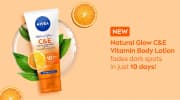 NIVEA Natural Glow C & E Vitamin Body Lotion 180ml product image