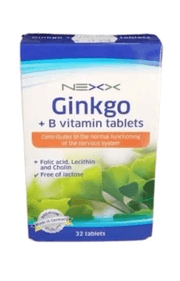NEXX Ginkgo + B Vitamins 32 Tablets product image