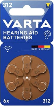 VARTA Hearing Aid Battery Size 312 (6-Pack) product image