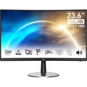 MSI PRO MP2422C 24" Full HD Curved 1500R 100Hz Less Blue Light PRO VESA Mountable Built-in Speakers Tilt-Adjustable HDMI & VGA - Black product image