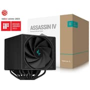 DeepCool Assassin IV Premium Air Cooler 7 Heat Pipes Dual-Tower 1700RPM 140/120mm FDB Fans PWM 100% 280w TDP For Intel & AMD , Black product image