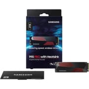 SAMSUNG 990 PRO 2TB w/ Heatsink SSD PCIe 4.0 M.2 Internal SSD Fastest Speed for Gaming Heat Control Compatible w/ Playstation5 product image