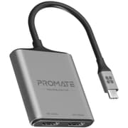 Promate MediaLink-H2 USB-C to Dual HDMI Adapter 4K HDR Thunderbolt 4 For MacBook Air/Pro, iPad Pro, Surface , Galaxy, Chromebook product image