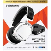SteelSeries Arctis Pro Wireless Lossless High Fidelity Wireless + Bluetooth for PS5/PS4 and PC - White product image