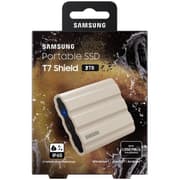 SAMSUNG T7 Shield 2TB Portable SSD USB 3.2 IP65 Rating For water & Dust Resistance For PC / Mac / Android / Gaming Consoles - Beige product image